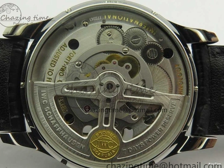 MIROTIME 0227 Seasonal Portuguese Tourbillon IW5463 SS ZF Best Edition Blue Dial on Black Leather Strap 7171